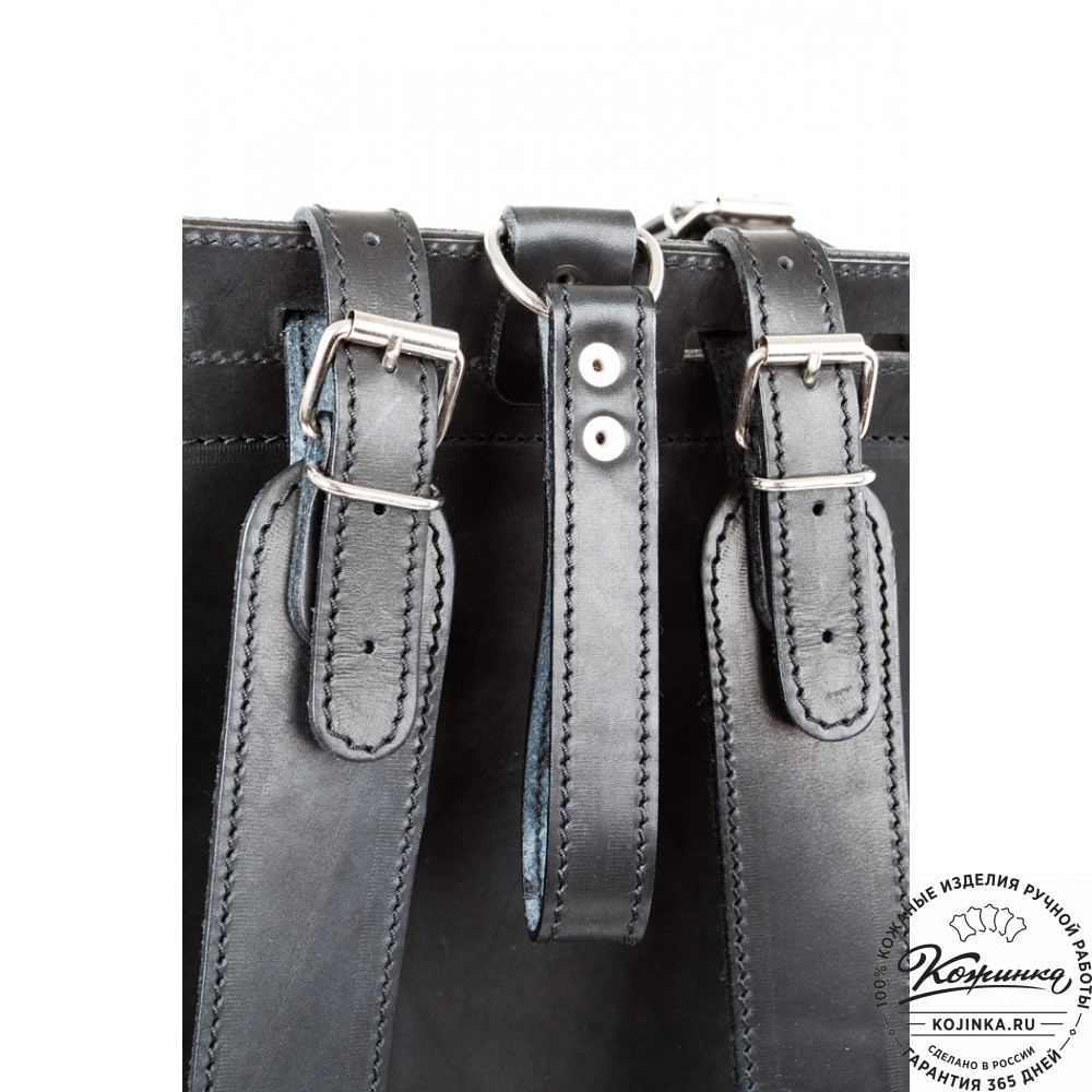 Мужской кожаный рюкзак "Легион-Харлей" (черный)