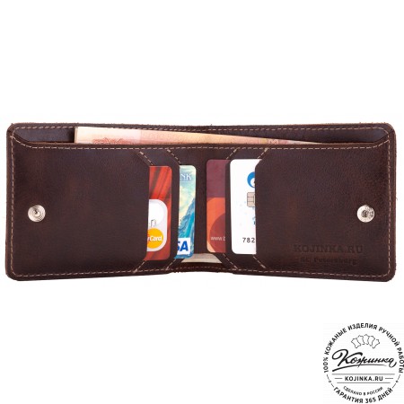 Кожаное портмоне "Рим" (коричневое)