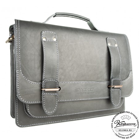 Кожаный портфель "Француз" (черный)