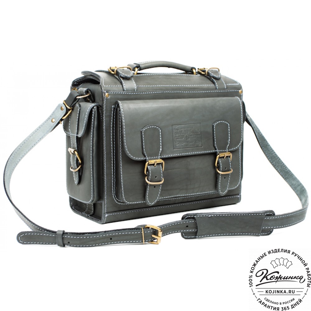 Кожаный портфель "Бойскаут" (чёрный)