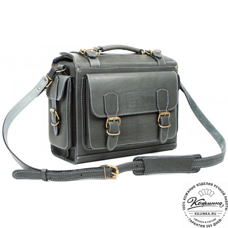 Кожаный портфель "Бойскаут" (чёрный)