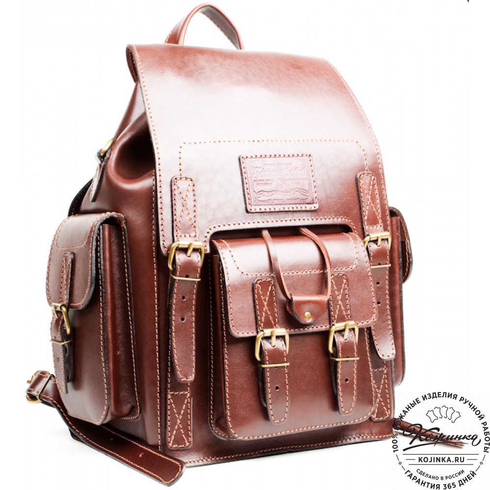 Кожаный рюкзак "Кэмэл" (коричневый)