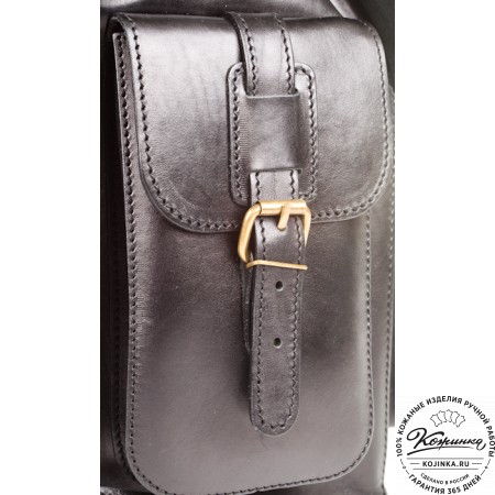 Кожаный рюкзак "Пехотинец" (чёрный)