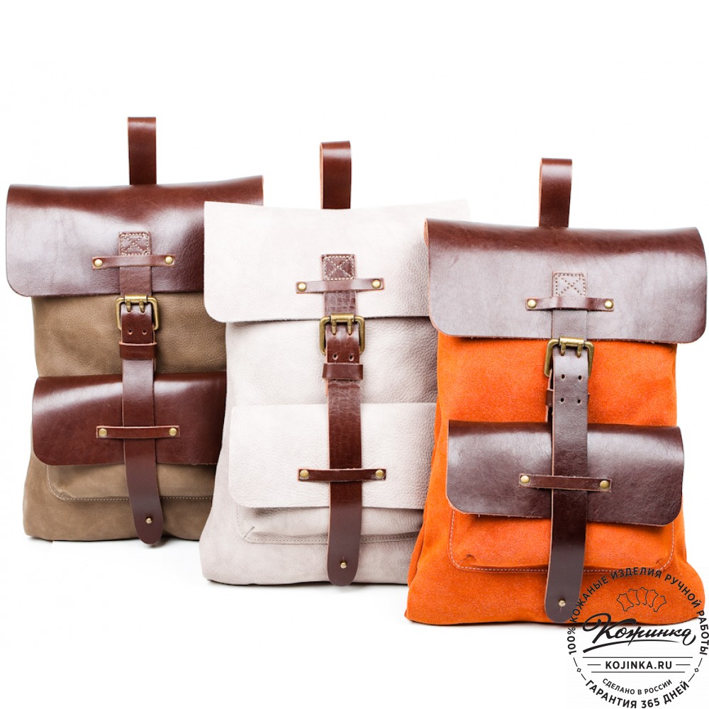 Кожаный рюкзак "Gray" (темно-коричневый)