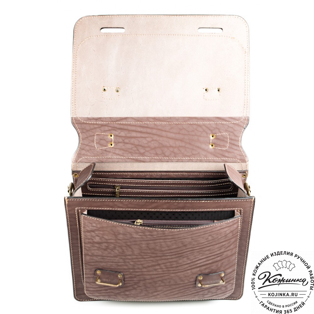 Кожаный портфель "Француз" (коричневый)