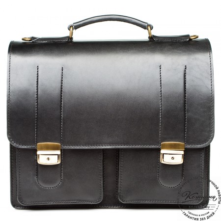 Мужской кожаный портфель "Престиж" (чёрный)