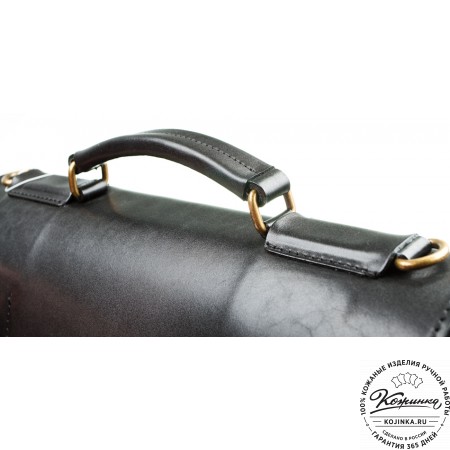 Мужской кожаный портфель "Престиж" (чёрный)