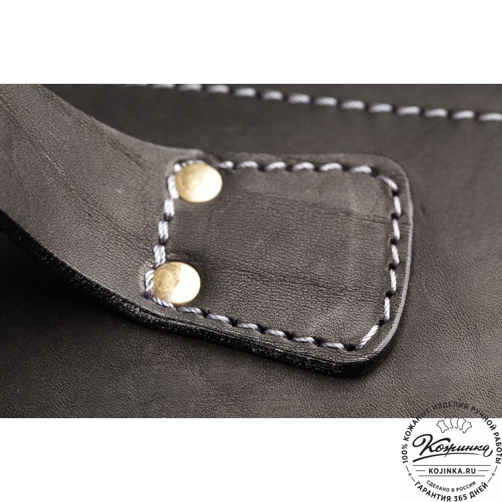 Кожаный портфель "Француз" (черный)