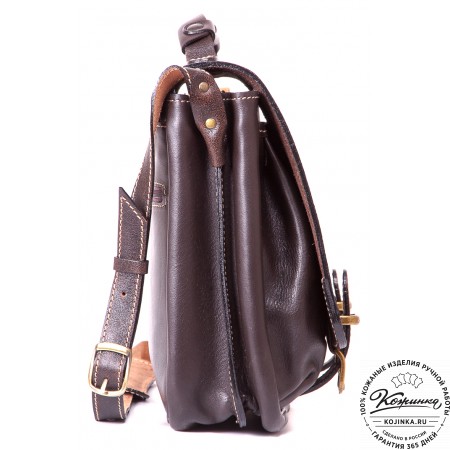 Кожаный портфель "Сорбонна" (темно-коричневый)