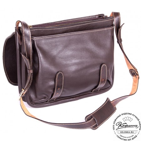 Кожаный портфель "Сорбонна" (темно-коричневый)