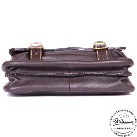 Кожаный портфель "Сорбонна" (темно-коричневый)