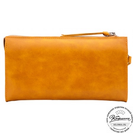 Кожаный клатч  Москва (желтый)
