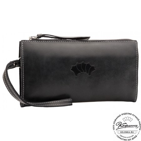 Кожаный клатч  Москва (черный)